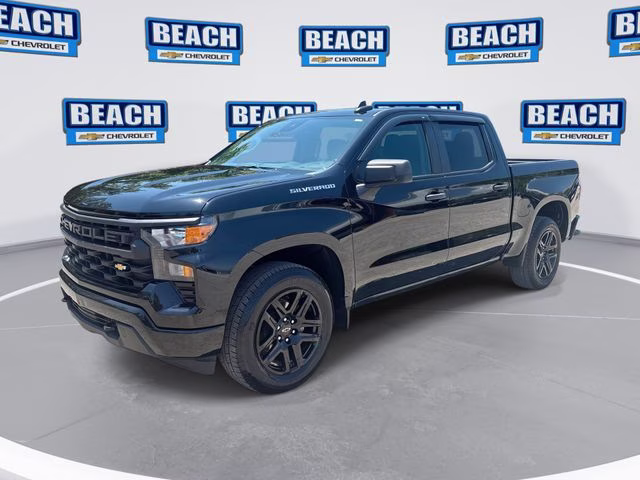 2024 Black Chevrolet Silverado 1500 Custom RWD Truck