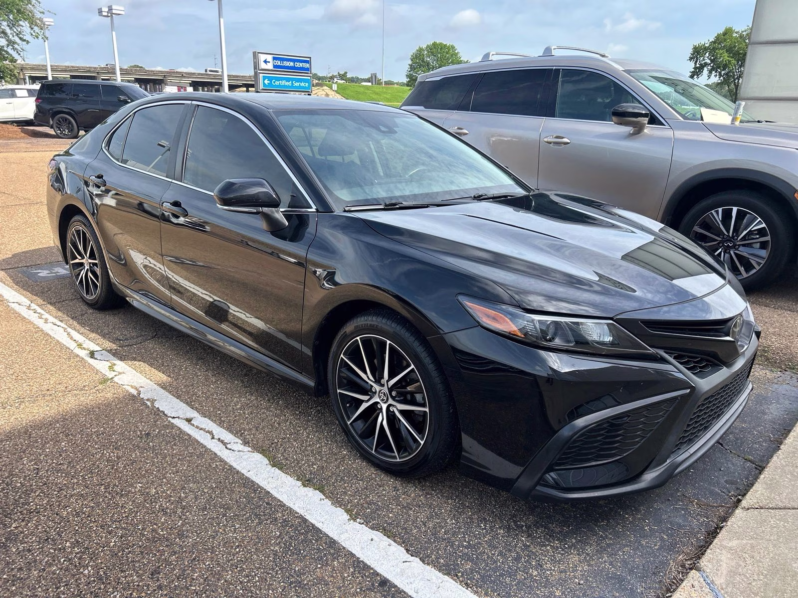 2023 Midnight Black Metallic Toyota Camry SE FWD Sedan