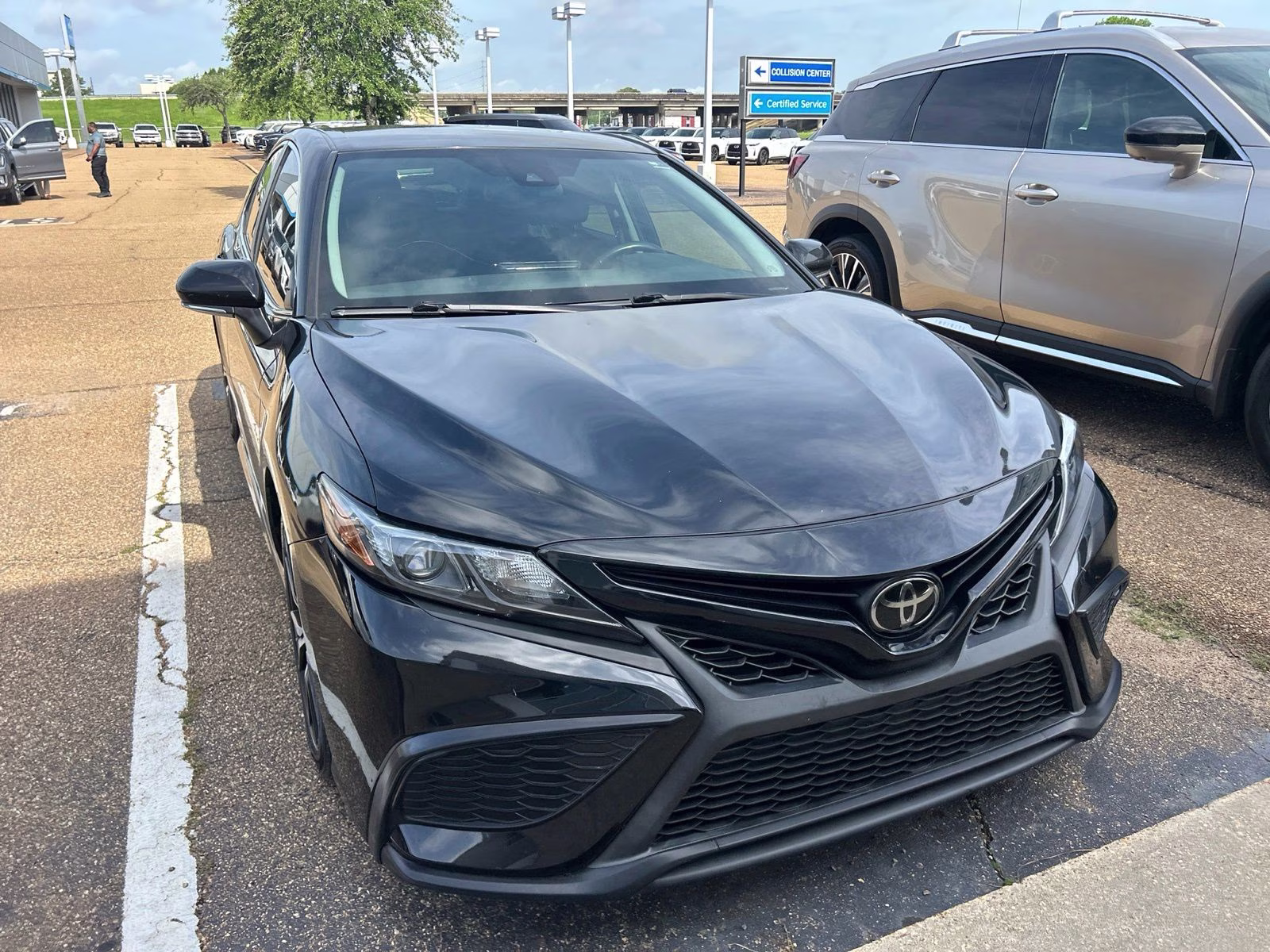 2023 Midnight Black Metallic Toyota Camry SE FWD Sedan