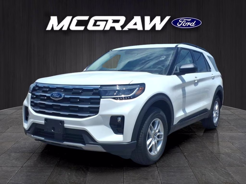 2026 Star White Metallic Tri-Coat Ford Explorer Active w/200A Pkg RWD SUV