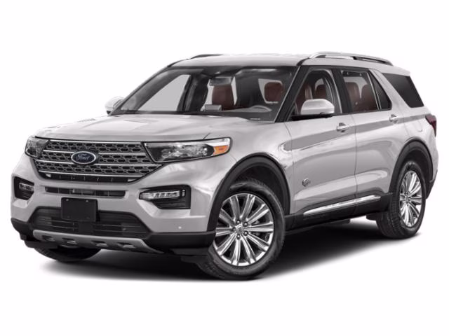 2023 Star White Metallic Tri-Coat Ford Explorer King Ranch RWD SUV