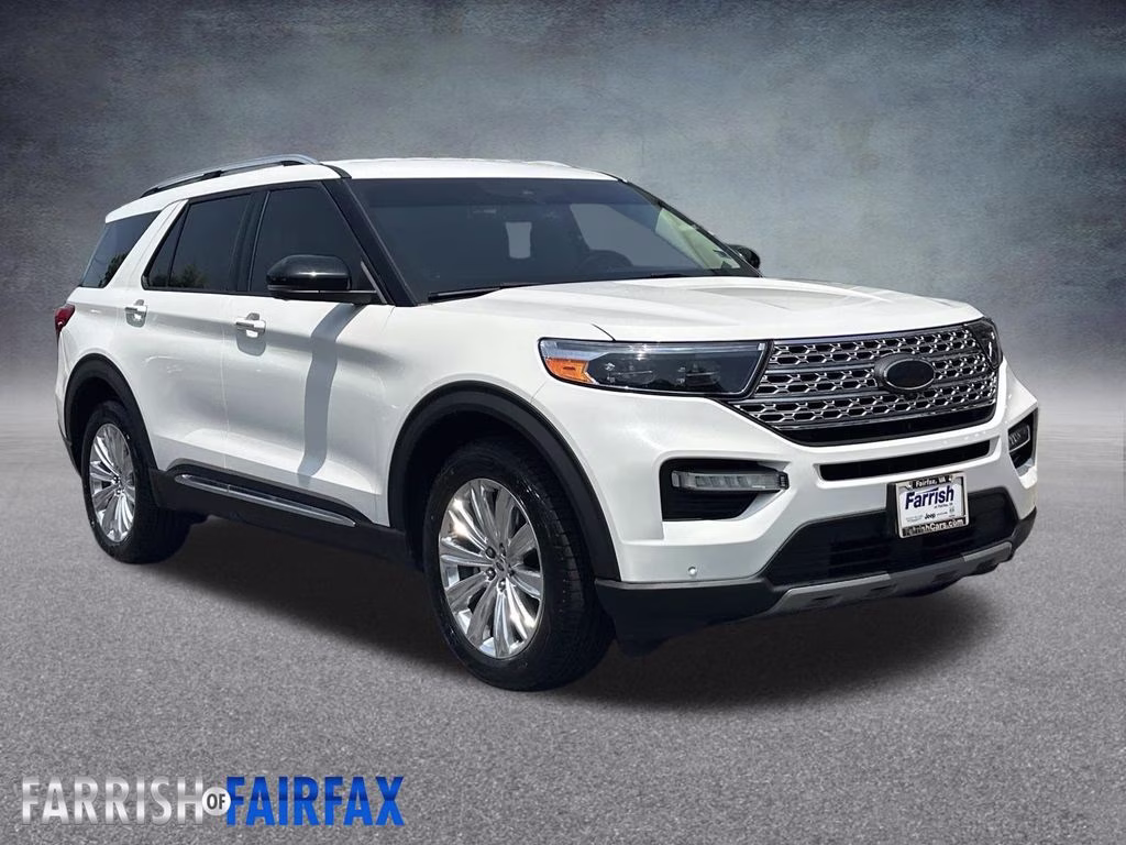 2021 White Metallic Ford Explorer Limited 4X4 SUV