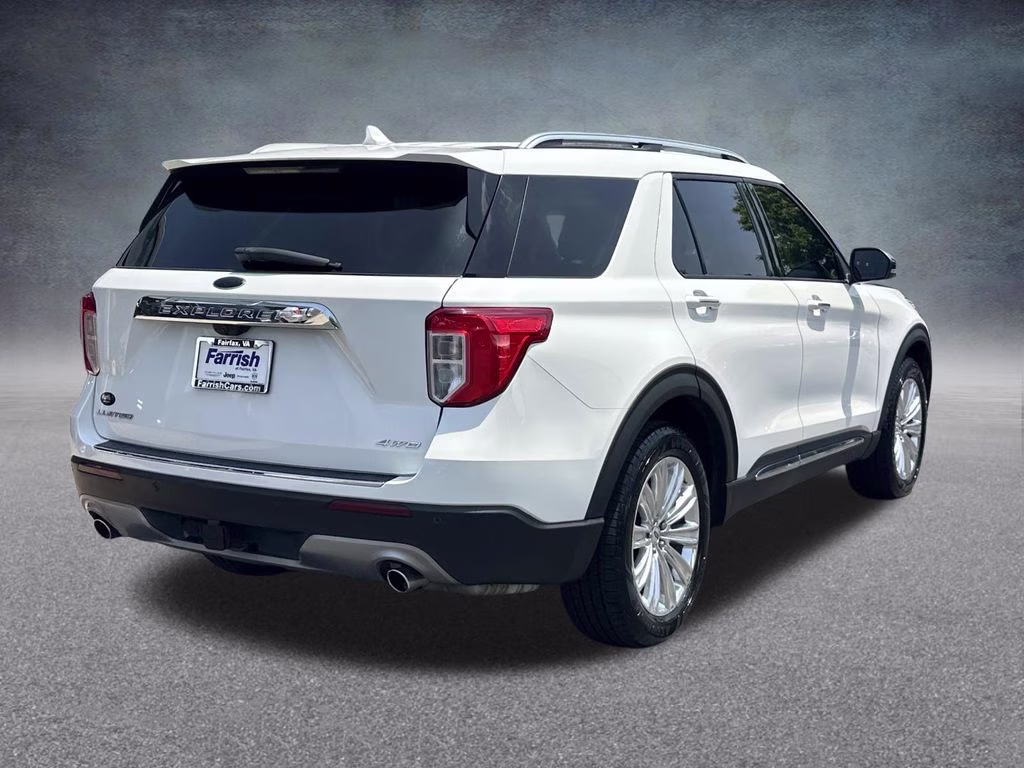 2021 White Metallic Ford Explorer Limited 4X4 SUV
