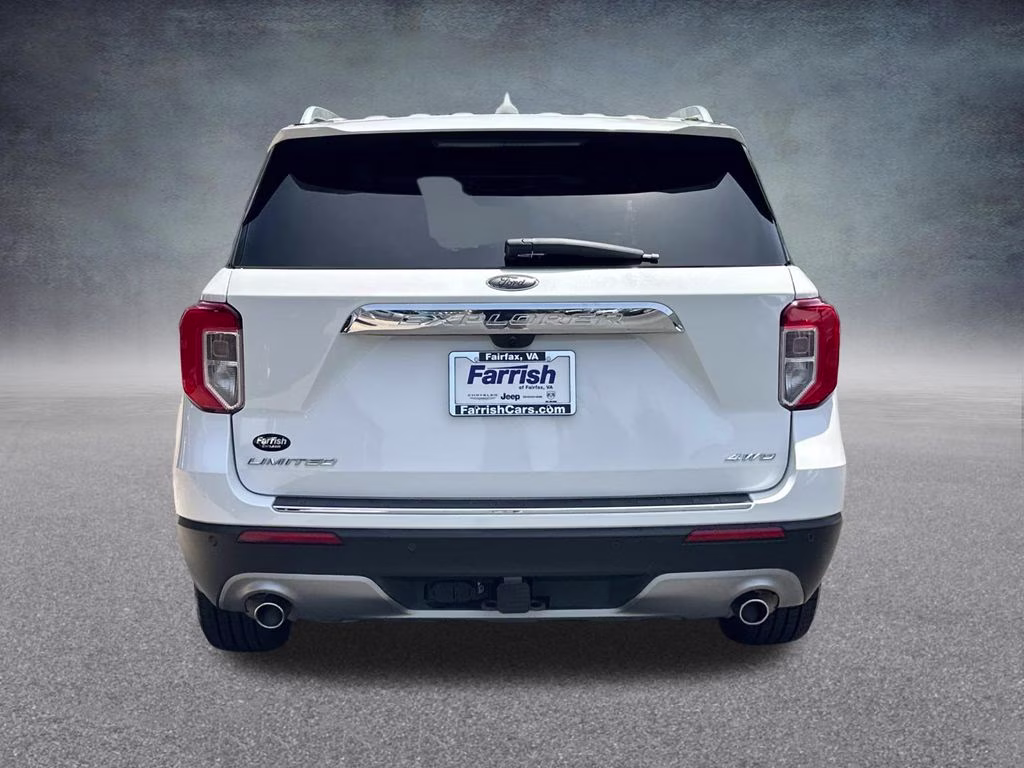 2021 White Metallic Ford Explorer Limited 4X4 SUV