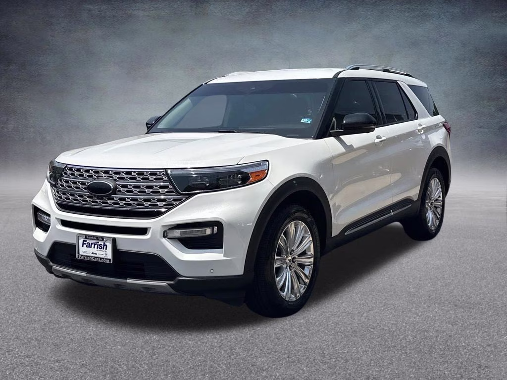 2021 White Metallic Ford Explorer Limited 4X4 SUV