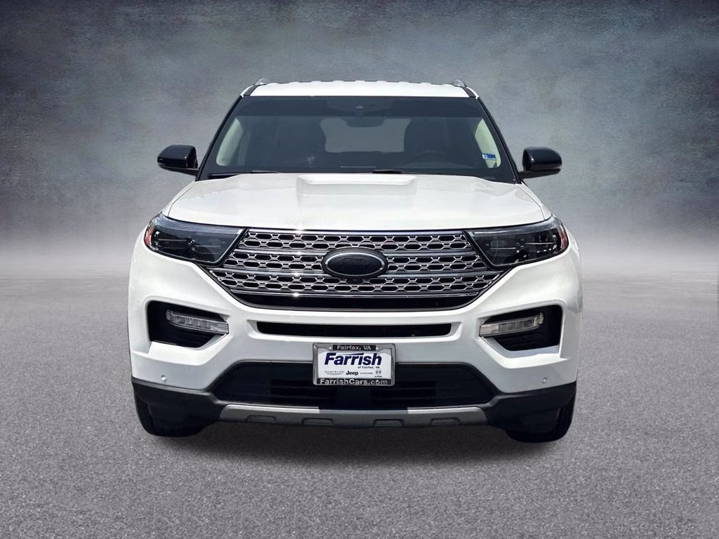 2021 White Metallic Ford Explorer Limited 4X4 SUV