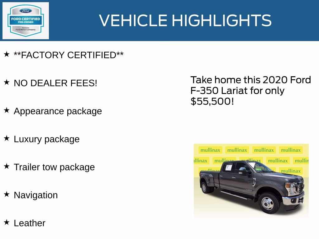 2020 Magnetic Metallic Ford Super Duty F-350 DRW Lariat 4X4 Truck