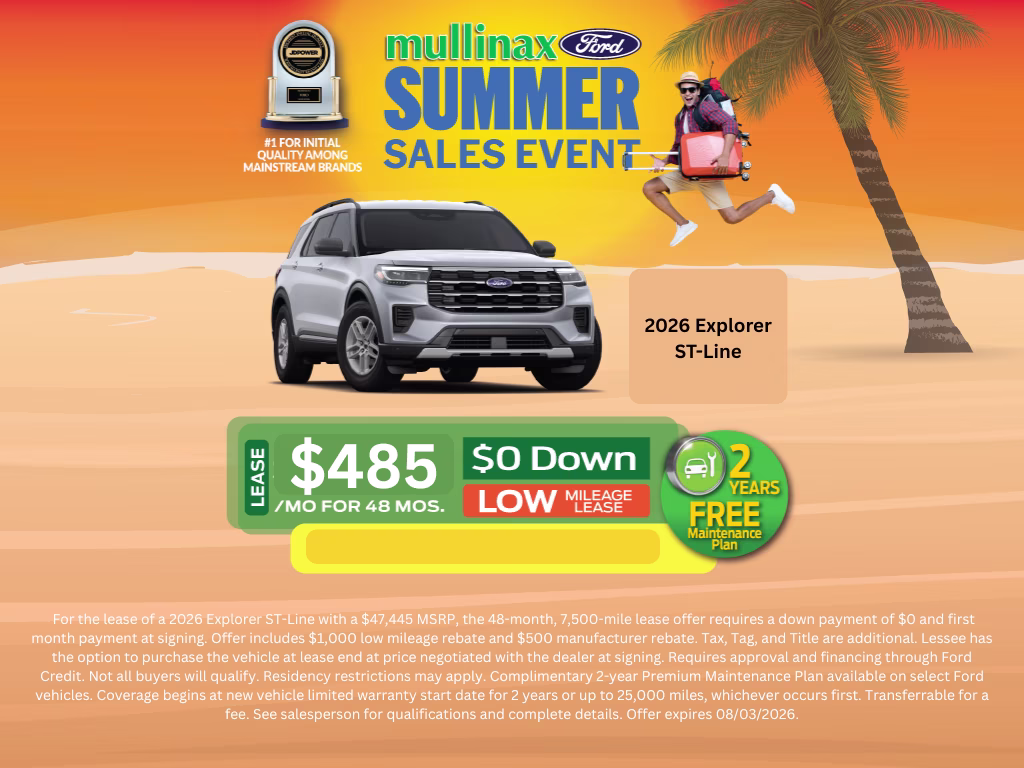 2026 Agate Black Metallic Ford Explorer ST-Line RWD SUV