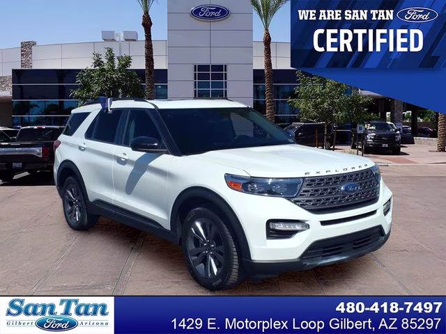 2023 White Metallic Ford Explorer XLT RWD SUV