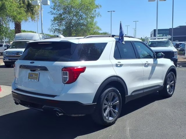 2023 White Metallic Ford Explorer XLT RWD SUV