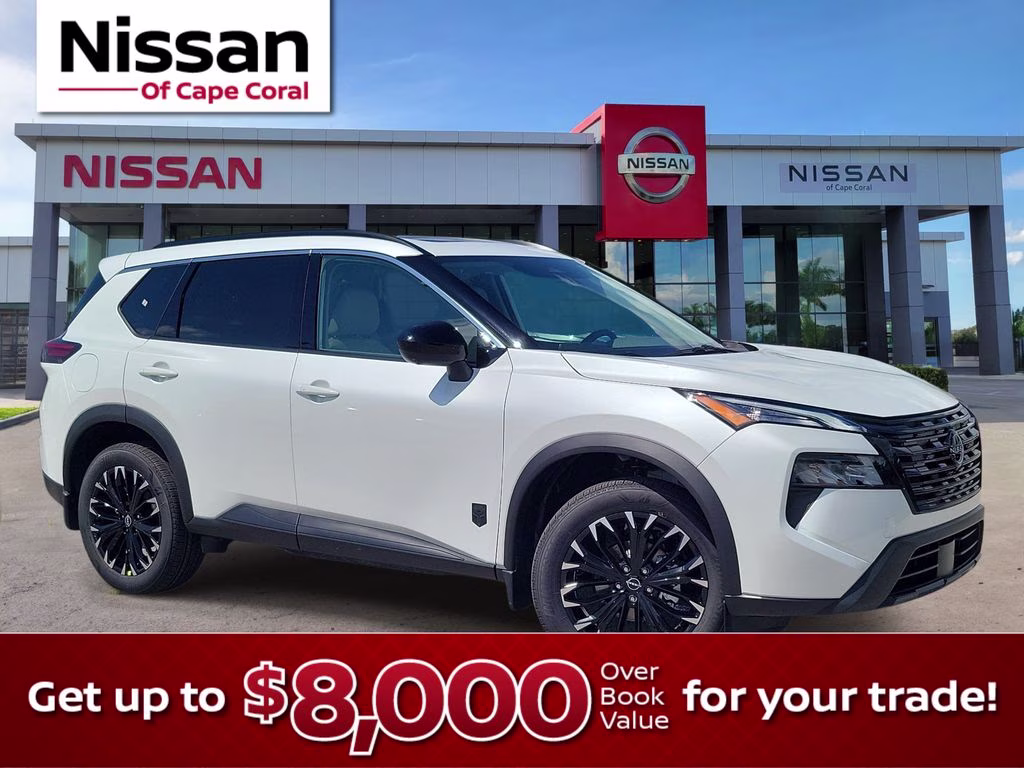 2026 Everest White Pearl Tricoat Nissan Rogue Dark Armor FWD SUV