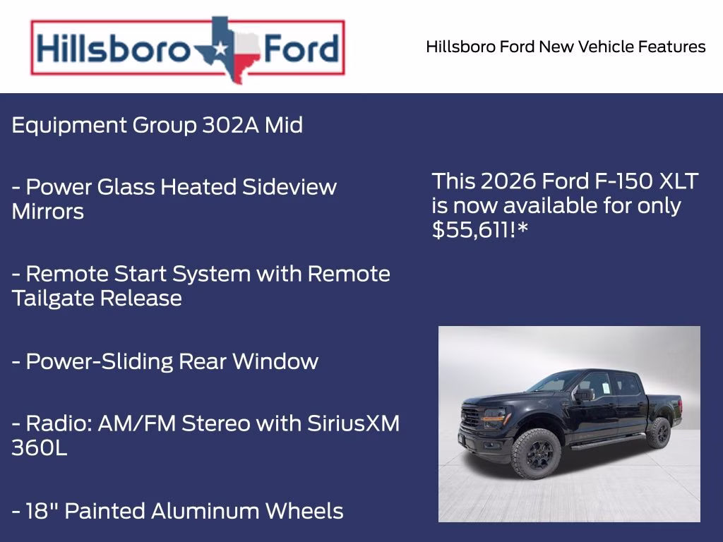 2026 Agate Black Metallic Ford F-150 XLT 4X4 Truck