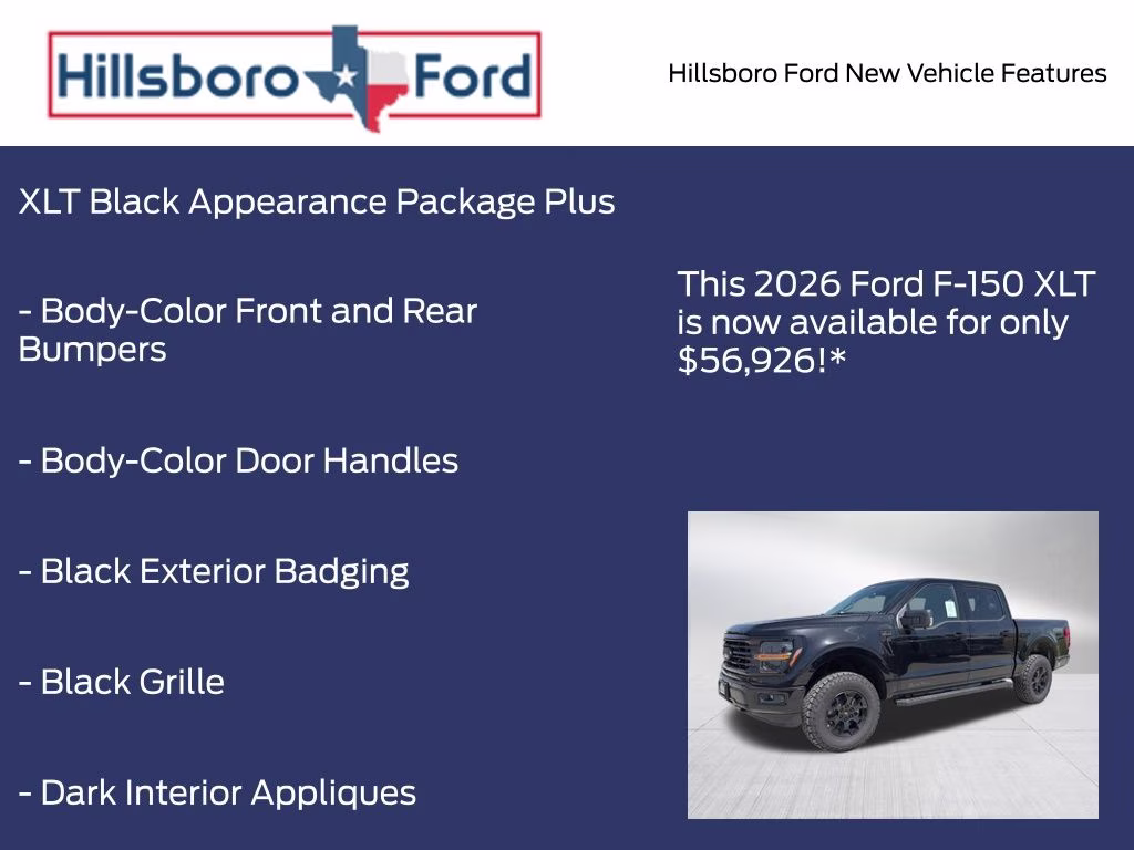 2026 Agate Black Metallic Ford F-150 XLT 4X4 Truck