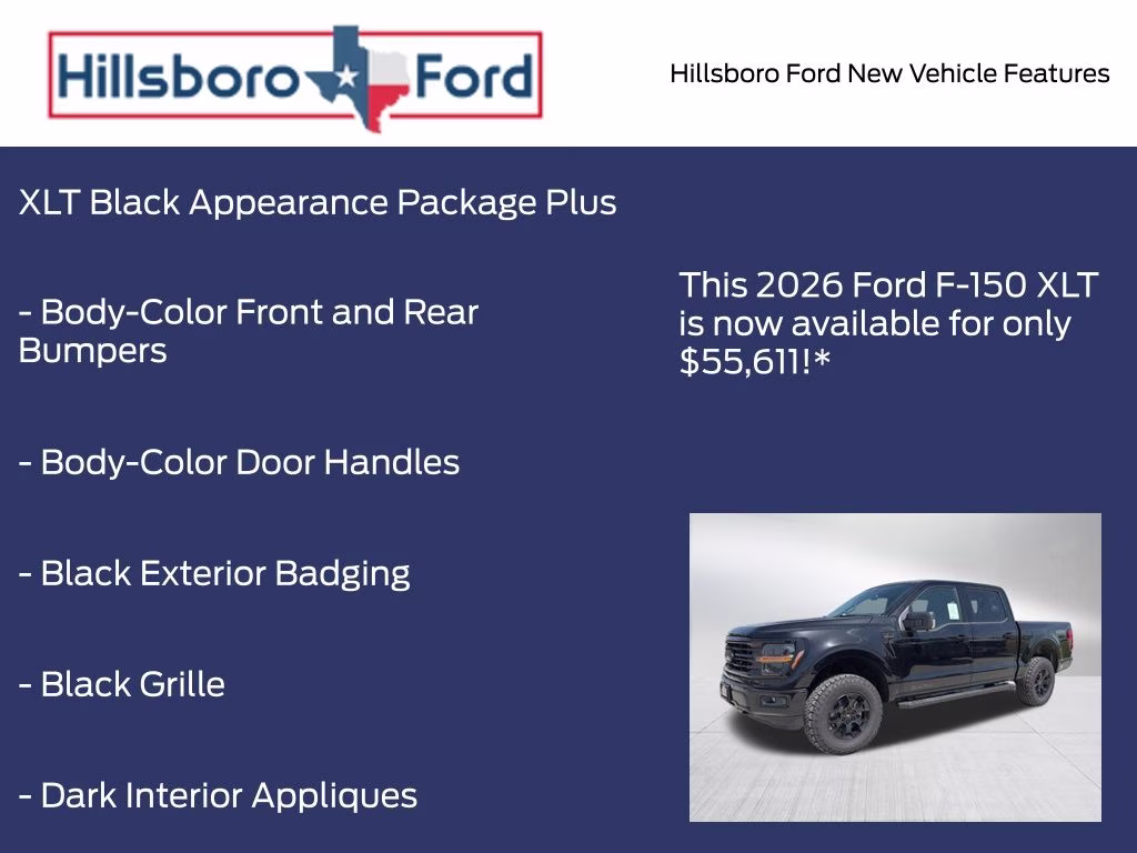 2026 Agate Black Metallic Ford F-150 XLT 4X4 Truck
