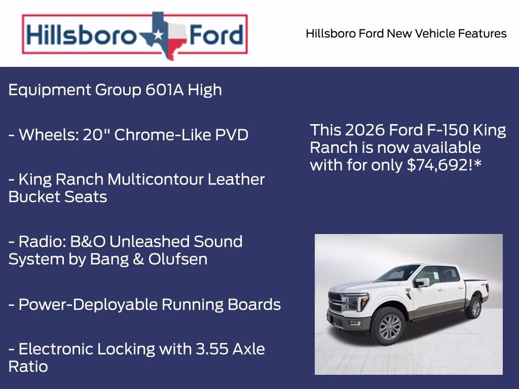 2026 Star White Metallic Tri-Coat Ford F-150 King Ranch 4X4 Truck