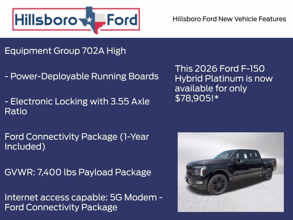 2026 Agate Black Metallic Ford F-150 Platinum 4X4 Truck