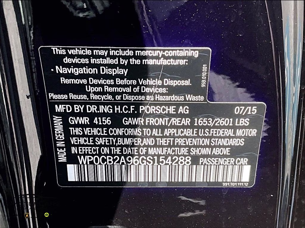 2016 Black Porsche 911 Carrera S Cabriolet 7-Speed RWD Convertible