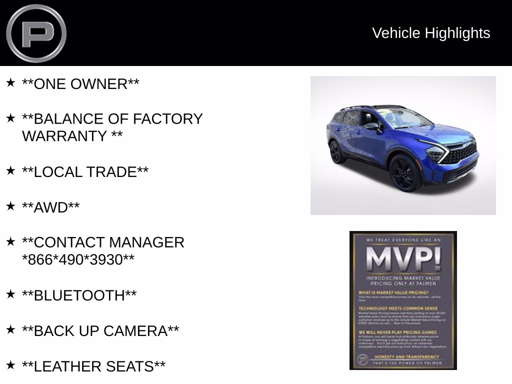 2025 Sapphire Blue Kia Sportage X-Line AWD SUV