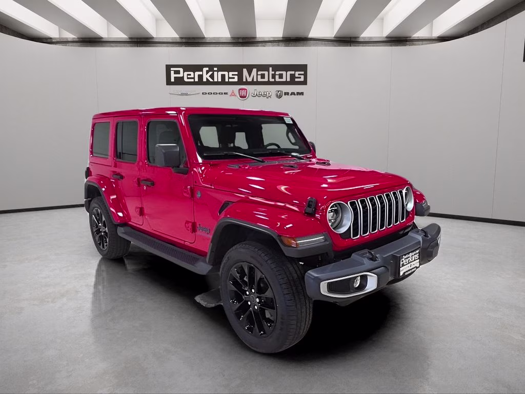 2025 Firecracker Red Clearcoat Jeep Wrangler 4xe Sahara 4X4 SUV