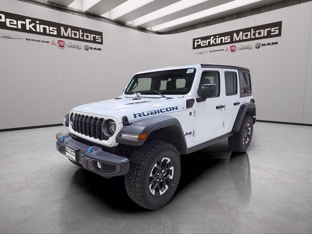 2025 Bright White Clearcoat Jeep Wrangler 4xe Rubicon 4X4 SUV