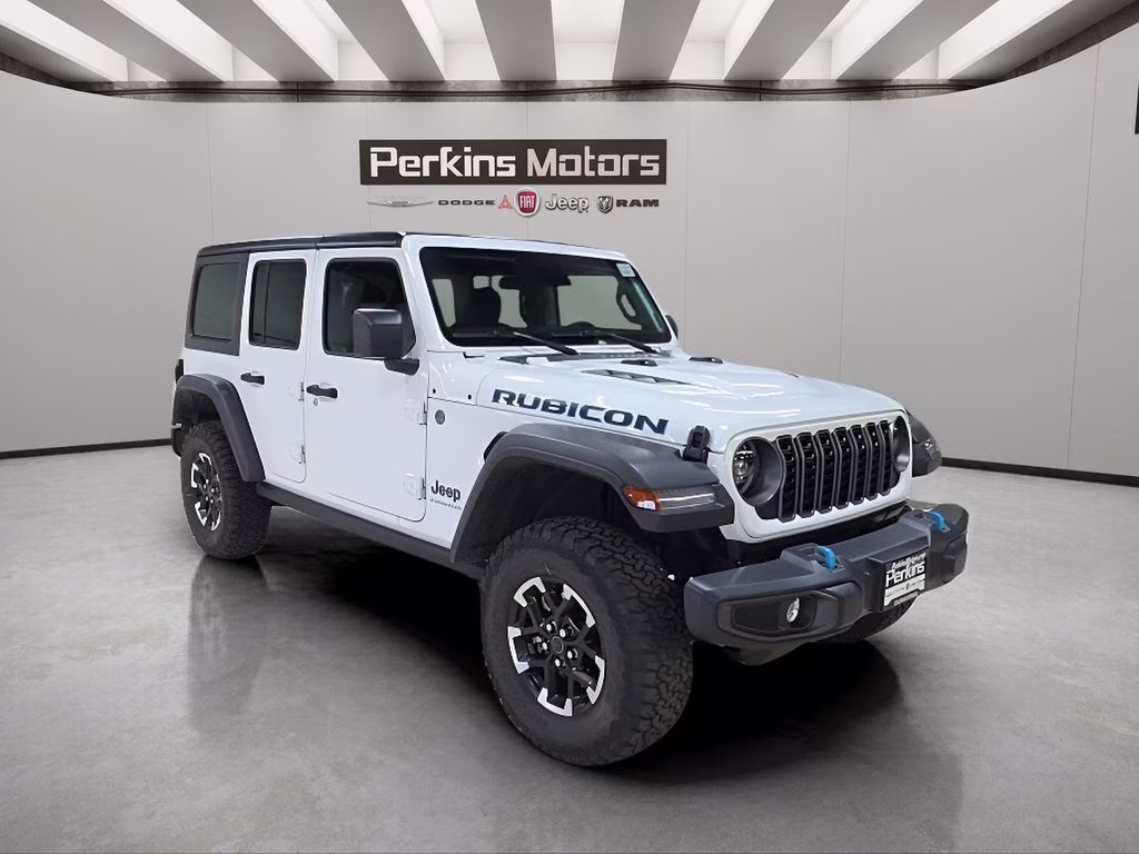 2025 Bright White Clearcoat Jeep Wrangler 4xe Rubicon 4X4 SUV