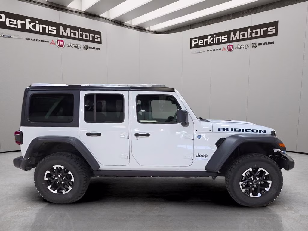 2025 Bright White Clearcoat Jeep Wrangler 4xe Rubicon 4X4 SUV