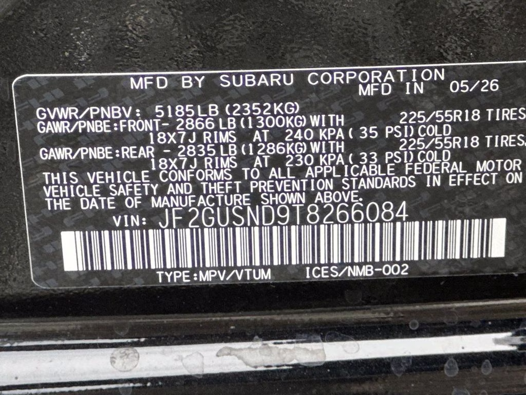 2026 Crystal Black Silica Subaru Crosstrek Hybrid Limited AWD SUV