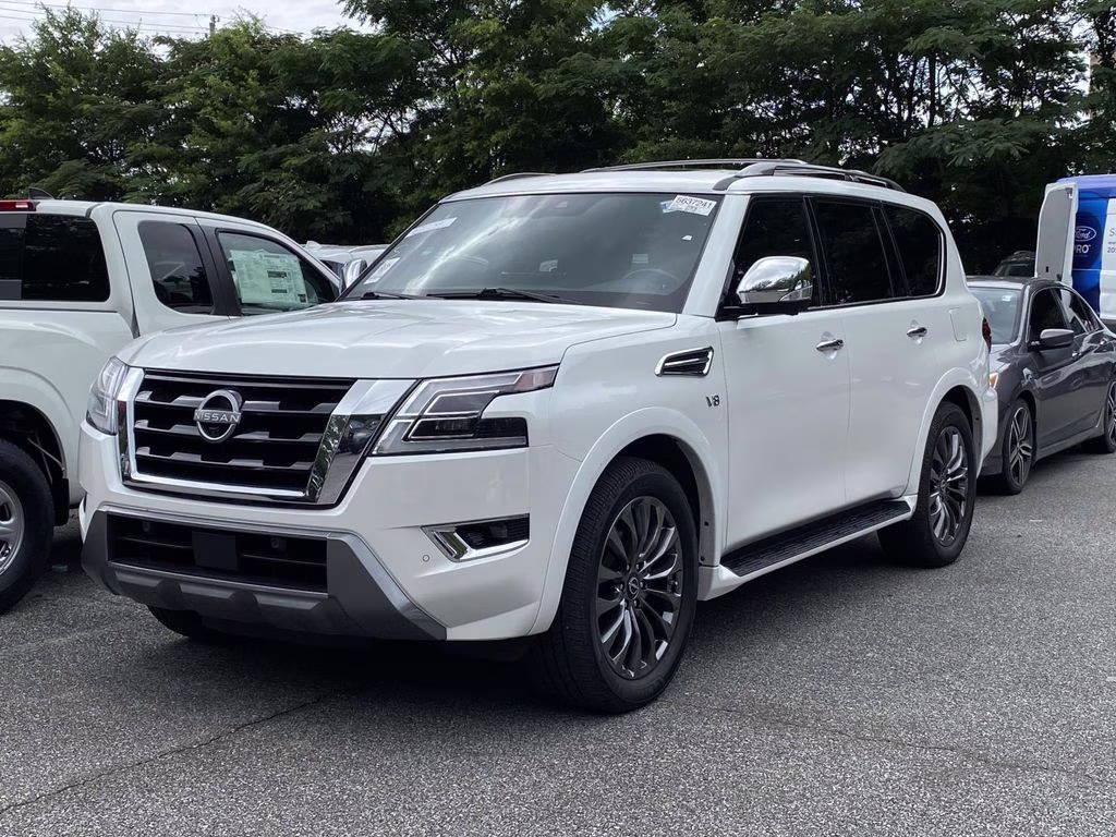 2022 Aspen White Tricoat Nissan Armada Platinum RWD SUV