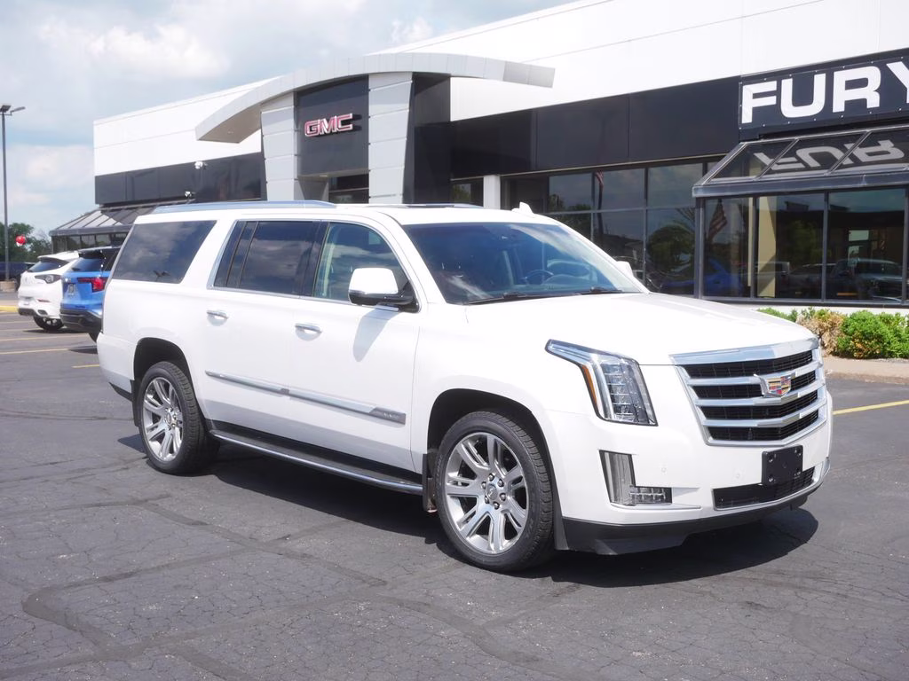 2016 Crystal White Tricoat Cadillac Escalade ESV Luxury 4X4 SUV