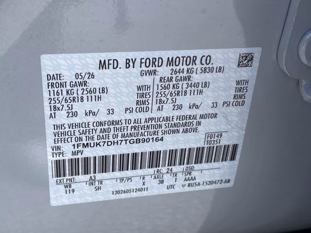2026 Space White Metallic Ford Explorer Active RWD SUV