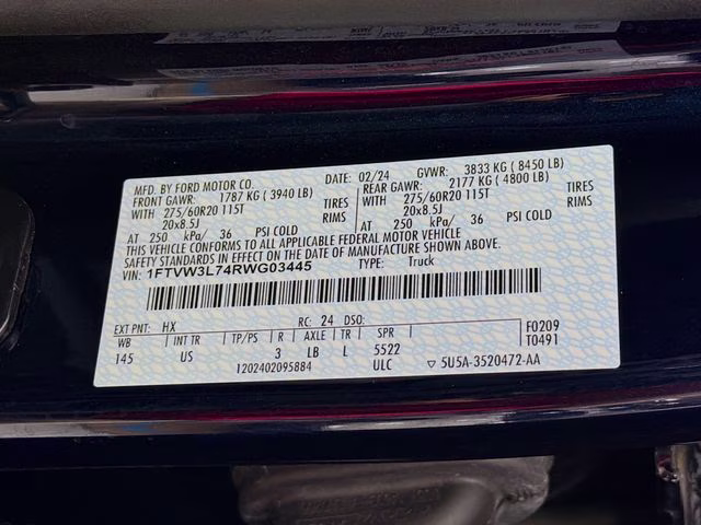 2024 Blue Metallic Ford F-150 Lightning Flash AWD Truck