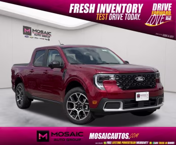 2026 Ruby Red Metallic Tinted Clearcoat Ford Maverick Lariat AWD Truck