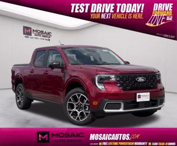2026 Ruby Red Metallic Tinted Clearcoat Ford Maverick Lariat AWD Truck