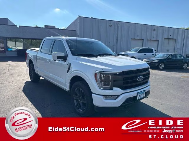 2023 Star White Metallic Tri-Coat Ford F-150 Lariat 4X4 Truck