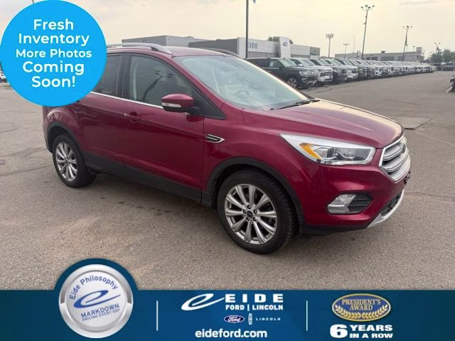 2017 Ruby Red Metallic Tinted Clearcoat Ford Escape Titanium 4X4 SUV