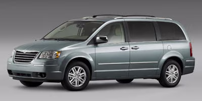 2008 Modern Blue Pearlcoat/Black Vinyl Top Chrysler Town & Country Touring FWD Van