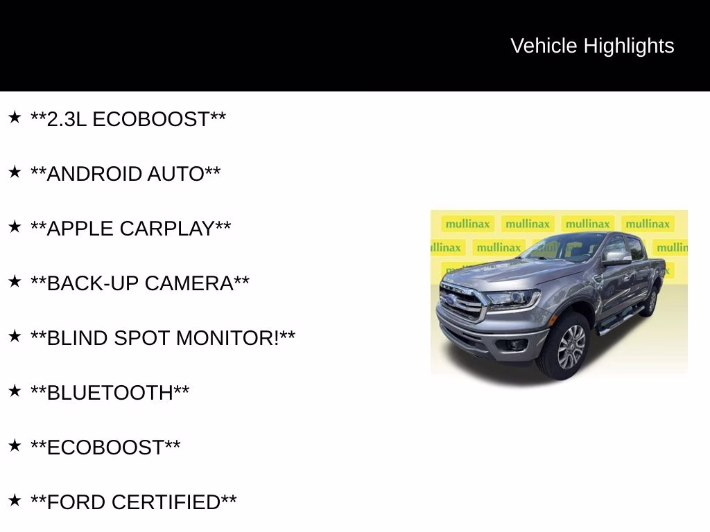 2021 Gray Metallic Ford Ranger Lariat RWD Truck