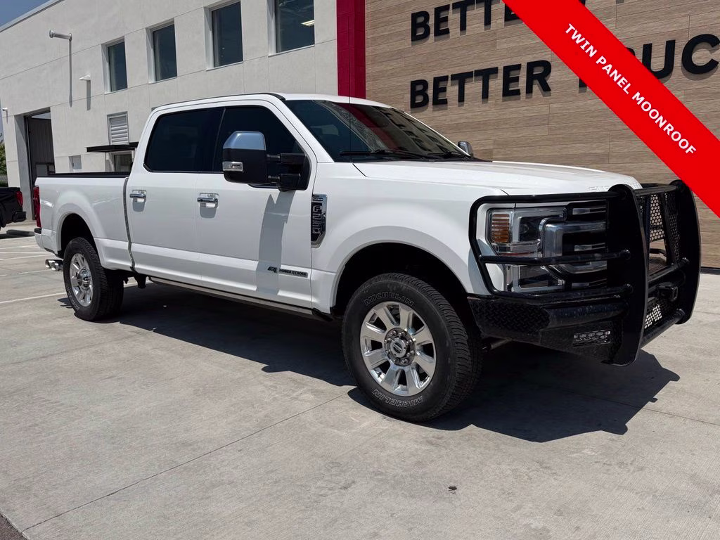 2021 Star White Metallic Tri-Coat Ford Super Duty F-250 SRW Platinum 4X4 Truck