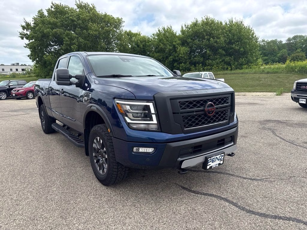 2024 Deep Blue Pearl Nissan Titan XD PRO-4X 4X4 Truck