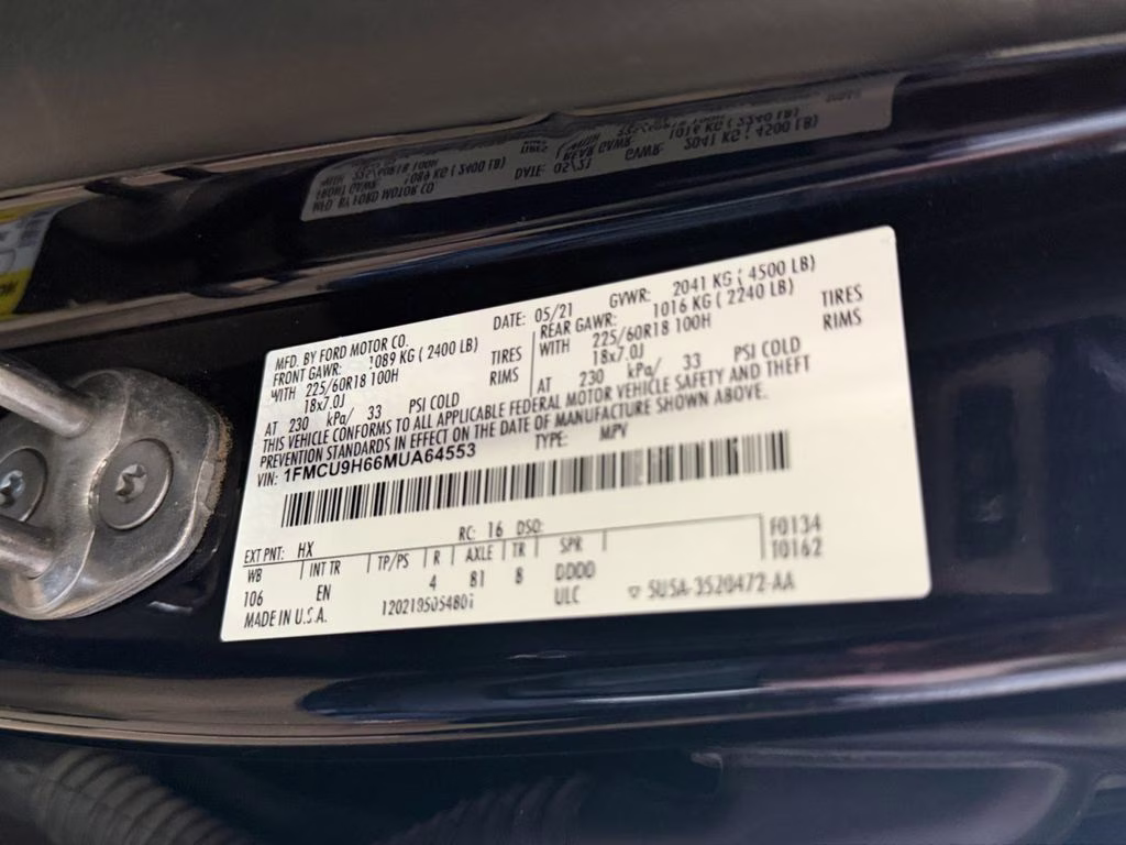 2021 Antimatter Blue Metallic Ford Escape SEL AWD AWD SUV