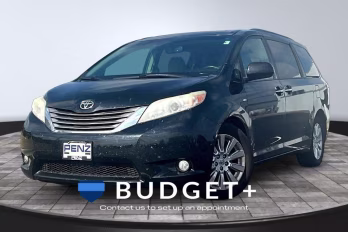 2016 Midnight Black Metallic Toyota Sienna XLE AWD Van