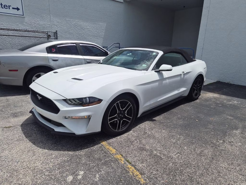 2018 Oxford White Ford Mustang EcoBoost Premium RWD Convertible