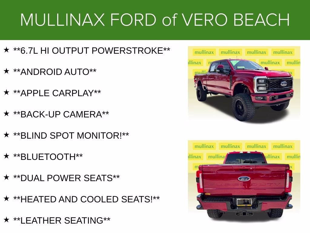 2023 Red Metallic Ford Super Duty F-350 SRW Lariat 4X4 Truck