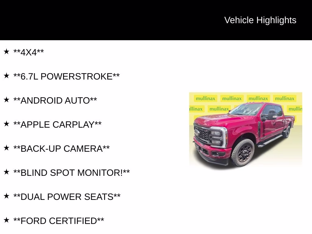 2025 Ruby Red Metallic Ford Super Duty F-350 SRW Lariat 4X4 Truck