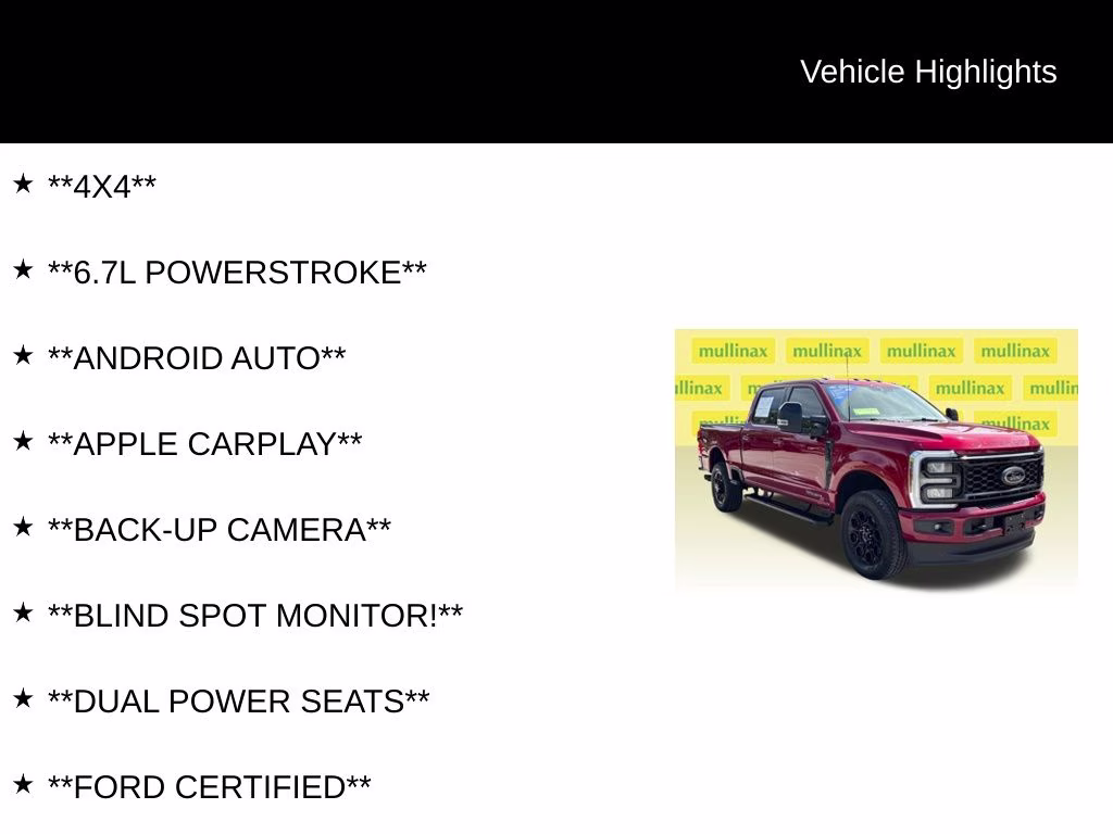 2025 Ruby Red Metallic Ford Super Duty F-350 SRW Lariat 4X4 Truck