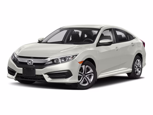 2018 White Honda Civic LX FWD Sedan