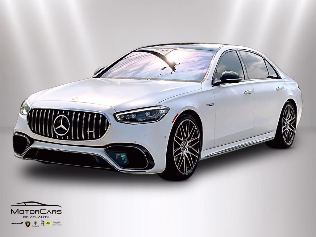 2024 MANUFAKTUR Moonlight White Magno Mercedes-Benz S-Class S 63 E AMG Edition 1 Package AWD Sedan