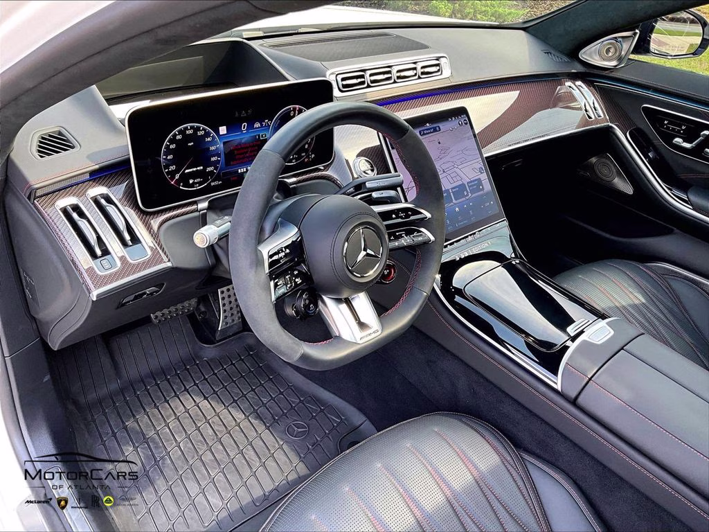 2024 MANUFAKTUR Moonlight White Magno Mercedes-Benz S-Class S 63 E AMG Edition 1 Package AWD Sedan