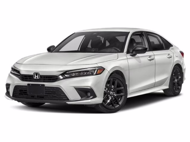 2022 White Honda Civic Sedan Sport FWD Sedan