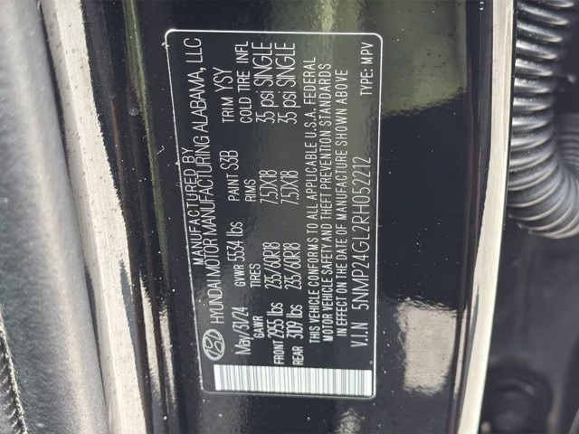 2024 Phantom Black Hyundai Santa Fe SEL FWD SUV